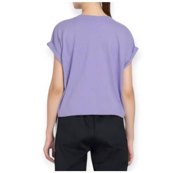 ADIDAS ORIGINALS TREFOIL CROPPED T-SHIRT PURPLE SZ.XL EUC. - Picture 2 of 8